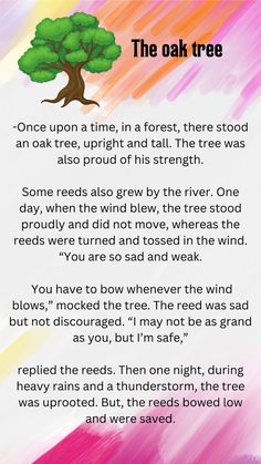 the oak tree poem is written in english