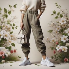 Jump into Spring with Ease and Style! This utility jumpsuit paired with sneakers and a crossbody bag is your go-to ensemble for a chic yet relaxed vibe. Say hello to springtime adventures in comfort and fashion! Utility Jumpsuit, Say Hello, Spring Fashion