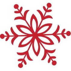 a red snowflake on a white background