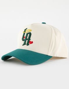 LA Hearts & Halo Snapback Hat - GREEN/WHITE | Tillys Flannel Sweatshirt, Mens Hat, Graphic Trends, Raised Embroidery, Lug Sole Boots, Panel Hat, Tone On Tone, Mens Trends, Slipper Shoes