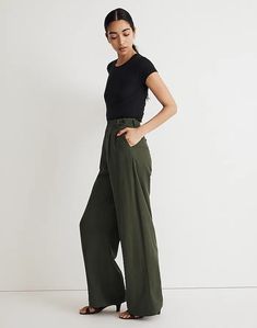 The Harlow Wide-Leg Pant Autumn Fashion Curvy, Cool Picks, Balloon Pants, Womens Wide Leg Pants, Community Development, Madewell Denim, Fashion Plates, Tailored Pants, Straight Leg Pants