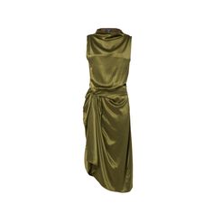 This dress, made in Sri Lanka from 100% silk, embodies quiet luxury with its graceful cowl neck detail and sleeveless design. The knotted waist, inspired by the traditional Sri Lankan sarong, enhances its elegant, flowing silhouette, making it a refined choice for those who appreciate understated sophistication. Crafted from 100% silk and ethically designed and stitched in Sri Lanka.  Advised Care Instruction: Dry Clean Only Green Silk Dresses, Stocking Fillers For Her, Quiet Luxury, Green Silk, Fine Fabric, Sarong, Independent Designers Fashion, Dress Clothes For Women, Slow Fashion