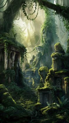 an image of a fantasy forest scene