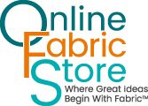 the logo for online fabric store where great ideas begin with fabrics