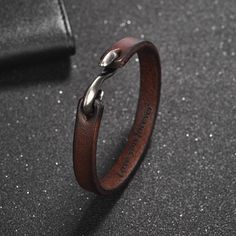 Material: leather Color: black, brown, coffee Size: 18.5/20/22 cm Customized: support Gift Choice: bracelet for men, father's day gift Vintage Brown Leather Bracelet As A Gift, Vintage Brown Leather Strap Bracelet As Gift, Vintage Brown Leather Bracelet As Gift, Classic Engraved Brown Leather Bracelet, Casual Brown Cuff Bracelet As A Gift, Classic Brown Engraved Leather Bracelet, Casual Brown Cuff Bracelet As Gift, Personalized Brown Leather Bracelets, Brown Leather Jewelry For Father's Day