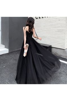 Shop Sequins Black Top Long Tulle Prom Dress With Strappy Straps online. SheProm offers formal, party, casual & more style dresses to fit your special occasions. Strap Prom Dress, Spaghetti Strap Prom Dress, Tulle Prom Dress, Formal Party, Style Dresses, Dress Ideas, Black Top, Prom Dress, Tulle Skirt