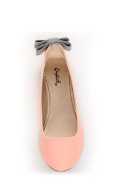 Qupid Thesis 153 Pink Patent Back Bow Ballet Flats Chic Wedge Heel Flats For Spring, Chic Spring Flats With Wedge Heel, Chic Spring Wedge Heel Flats, Heels Casual, Next Shoes, Shop Boots, Pink Flats, Flats Sandals, Ankle Strap Pumps