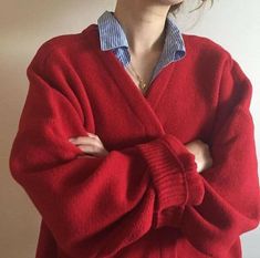 Red Sweater, Mode Inspo, 가을 패션, Daily Outfits, Look Fashion, Classy Outfits, Aesthetic Clothes, Fashion Inspo Outfits, Work Outfit