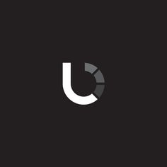 the letter u is made up of black and white letters, which appear to be overlapping