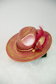 THE VERONA RANCHER HAT RANCHER HAT Judith March Gold Flat Brim Hat Bands For Kentucky Derby, Gold Fedora Western Hat, Gold Western Fedora Hat, Western Gold Fedora With Short Brim, Western Style Gold Fedora With Short Brim, Western Style Gold Fedora With Flat Brim, Gold Brimmed Fedora For Kentucky Derby, Red Western Hat Band For Kentucky Derby, Red Western Hat Bands For Kentucky Derby