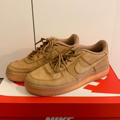 Never Worn - Good Condition Youth 5.5 - Women’s 7 Nike Shoes Brown, Nike Air Force 1 Brown, Air Force 1 Brown, Shoes Air Force, Nike Shoes Air, Nike Shoes Air Force, Nike Air Force Ones, Air Force Ones, Air Force 1 Low