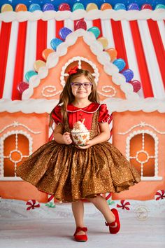 This sweet dress is the perfect option for your next magical holiday photography session. This dress was designed with the thought of gingerbreads dancing amongst a sweet cookie themed session. This vintage silhouette features an elastic backing. This dress will not size up however it can easily size down. The skirting is fully lined so not itchy feeling against the skin. FITS APPROXIMATELY 5 Year-Petite 7 Year DRESS MEASUREMENTS/SPECS: Measurements Full bust in inches (Measure around the fulles Editorial Dress, Dress Couture, Couture Gown, Memories Photography, Holiday Photography, Baby Couture, Custom Gown, Drop Box, Vintage Silhouette