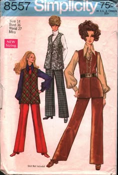 two women's pants and top sewing pattern