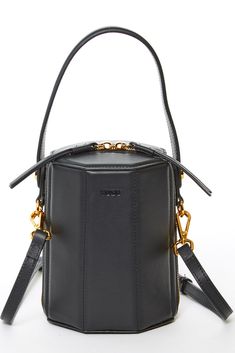 Luxury Handheld Bucket Bag As Gift, Luxury Elegant Bucket Box Bag, Versatile Cheap Black Bucket Bag, Luxury Chic Rectangular Bucket Bag, Luxury Black Pebbled Leather Bucket Bag, Luxury Black Bucket Bag With Smooth Grain, Modern Rectangular Bucket Bag With Gold-tone Hardware, Luxury Bucket Bag With Zipper Closure, Evening Black Bucket Bag With Metal Hardware