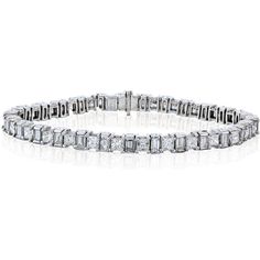 Platinum Diamond 12.00Carat Total Weight Tennis Bracelet Platinum Bracelet, Baguette Diamonds, Platinum Metal, Baguette Diamond, Princess Cut Diamonds, Tennis Bracelet, Princess Cut, Estate Jewelry, Types Of Metal