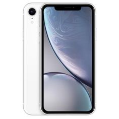 the iphone xr is shown in white