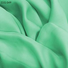 the green fabric is very soft and smooth