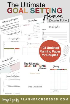 Goal Setting For Couples, Couples Goal Setting, Couple Planner, Goal Setting Planner, Goal Setting Printable, Communication In Marriage, How To Set Goals, Financial Motivation, Advice For Newlyweds