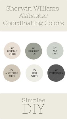 sheryln williams's color scheme for coordinating colors, including white and gray