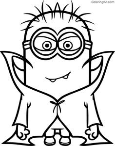 a cartoon minion with glasses and a cape