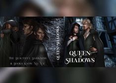 an image of two book covers for the queen of shadows and the beautiful darknesss