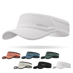 PRICES MAY VARY. Lightweight and Comfortable: Sukeen women's visors is made of lightweight material,the brim is made of durable and malleable DHPE material,only 49g,very lightweight will not put a burden on your head,even in strenuous exercise will not produce discomfort,so that you have a more comfortable wearing experience. Quick-Drying ＆ Wicking: This quick-drying sport visor hat is wicking and quick-drying.The built-in sweatband is made of unidirectional moisture-conducting fabric,which quic Cheap Basic Curved Brim Baseball Cap, Lightweight Sports Sun Hat, Lightweight Solid Color Sun Hat For Sports, Breathable Visor Hat For Golf, Breathable One-size-fits-most Cap Visor, Lightweight Sports Visor, One Size Fits Most, Breathable Outdoor Visor For Spring, Breathable Visor Sun Hat, Adjustable White Visor For Outdoor Activities