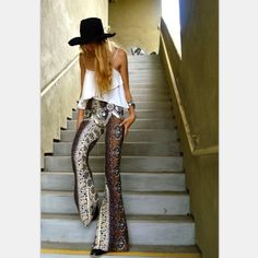 Moda Hippie, Festival Chic, Mode Hippie, Coachella Fashion, Mode Boho, Bohol, Santa Lucia, Boho Pants, Bodycon Fashion