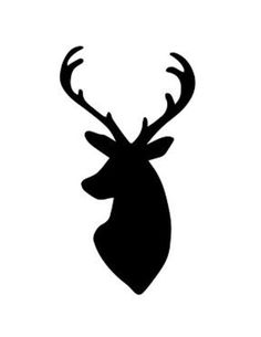 the silhouette of a deer's head with antlers