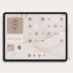 a tablet with an image of a flower on it and the words thank you written in cursive writing