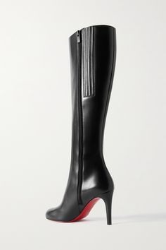 Christian Louboutin's 'Pumppie' boots are classic, but that doesn't mean they're not striking. Finished with red-lacquered soles, they're made from leather in a knee-high silhouette elongated by 85mm stilettos. Leather Knee Boots, Leather Western Boots, Christian Louboutin Women, Elegant Shoes, Black Boots Women, Boots Knee, Louboutin Shoes, Brown Boots, Christian Louboutin Shoes