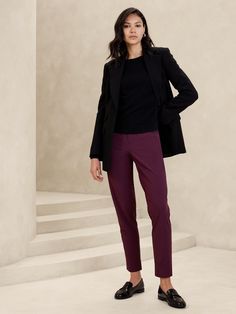 Airstretch Taper Pant | Banana Republic Factory Stretch Nylon Pants For Workwear, Nylon Cargo Pants For Workwear, Versatile Nylon Pants With 4-way Stretch, Stretch Recycled Polyester Pants, Stretch Nylon Pants For Fall, Fitted Nylon Pants For Fall, Fall Stretch Nylon Pants, Banana Republic Factory, Tapered Pants