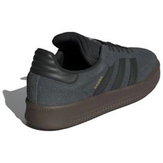 Adidas Original Samba XLG ‘Grey Black Gum’: “The XLG version of the Samba features a sleek grey and black design with a gum sole for a modern, urban touch.” Samba Shoes, Adidas Samba Og, Adidas Original, Black Gums, Modern Urban, How To Measure, Adidas Samba, To The End, Adidas Logo