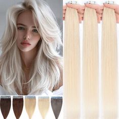 ad eBay - Tape In Human Hair Extensions 150g/60pc Full Head Thick Skin Weft 20/40/60PCS US - Buy Now, click the link (eBay) Dark Brown Ombre, Real Human Hair Extensions, Thick Skin, Bleach Blonde, Tape In Hair Extensions, Styling Products, Real Human Hair, Wigs Hair Extensions, Hair Extension