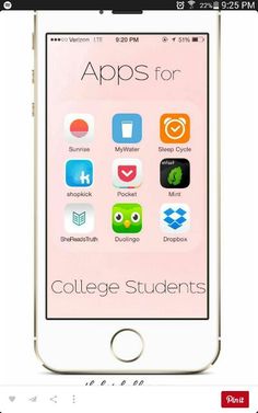 an iphone with the text 10 must have apps for college students