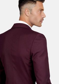 Make a bold statement in the Bryant Mulberry Twill blazer! Tailor-made to fit your unique silhouette, this custom-made jacket is crafted from a luxurious mulberry twill fabric that's sure to turn heads. Step outside your comfort zone and show off your style! Fall Season Slim Fit Semi-formal Blazer, Modern Fitted Suits For Fall, Fall Slim Fit Blazer With Lapel Collar, Modern Fitted Fall Suit, Tailored Single Breasted Burgundy Outerwear, Tailored Single-breasted Burgundy Outerwear, Tailored Burgundy Single-breasted Outerwear, Burgundy Fall Suit For Workwear, Slim Fit Fall Suits For Tailoring