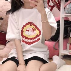 Material: CottonColor: Red, White, BlackOption: T-shirt Only, T-shirt & Kitty removable collar Unit: CM Shoulder Bust Length Sleeve S 44 96 66 19 M 47 100 68 20 L 50 104 70 22 XL 53 108 72 24 XXL 56 110 74 24 * 1cm ≈ 0.3937 inchNote: There may be 2-3cm error due to manual measurement. If you need size help, please drop us a message, we'd love to help. Hello Kitty Hoodie, Kawaii T Shirt, Kitty Cake, Removable Collar, Cat Cake, Collar Tshirt, Dark Fashion, Cat Lover, Cute Cats