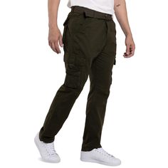 X RAY Men's Utility Cargo Pants.Treat your look to some casual vibes with XRAY Cargo Pants. This pair features a zip fly and button closure, side pockets, back pockets with a flap, dual cargo pockets at the thighs.Fits true to size. Take your normal size. Belted waist. Regular-straight leg, mid-crotch style. Mid-weight, non-stretchy fabric. Back, leg pockets with a flap. Utility Cargo Pants, X Ray, Stretchy Fabric, Cargo Pants, Straight Leg, Pants, Fabric, Trousers