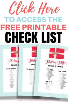 the free printable check list for christmas is shown in three different colors and sizes