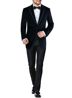 - Black Flat front pants come with a drop of 6 inches, Suits listed in US sizes. - Auto adjustable waist + 2 inches each side, Extra suspender-button, Working buttonholes. - Designer 2 Button Tuxedo Suit, Single breasted, dual side vent jacket, Satin/Velvet Notch Lapel. - Formal Wedding Suit Set, All Season Use, Imported, Dry clean only, Made in Italy. - Modern Fit, Jacket Velvet 85% Cotton - 15% Silk, Pants 91% Wool / 9% Silk. Elevate your style with the BB Signature Velvet Tuxedo Suit. This two-button, side-vent jacket features a luxurious blend of 85% cotton and 15% silk velvet with satin details on the notch lapel and buttons. The single-breasted design, dual side vents, and fully lined interior offer a modern, refined look. The flat-front pants, crafted from a high-quality wool/silk b Black Velvet Tuxedo, Formal Wedding Suit, Velvet Tuxedo, Flat Front Pants, Tuxedo Suit, Tuxedo For Men, Tuxedo Jacket, Wedding Suits Men, Velvet Jacket