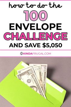 How to save money with the 100 envelope challenge Money Saving Envelopes Diy, Money Save Challenge, 100 Envelope Challenge, 52 Week Money Challenge, 52 Week Money Saving Challenge, Envelope Challenge, Savings Chart, 52 Week Savings Challenge