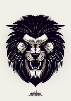 a lion's head with the word strength on it