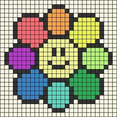 an image of a cross stitch pattern with flowers in the middle and two hearts on each side