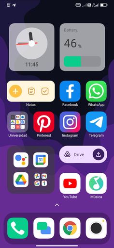 an iphone screen with various icons on it