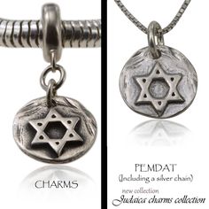 The sale is only for a 1 of 2 option : (charm) or (pendant + silver box chain) Not both 1- bracelet charm (charm and bracelet loop - bracelet not included - ) / or 2- pendant (silver chain 925 is included) * This is a Charm size (small size) pendant (14.5mmX11.3mm / 0.57X0.44 inches) we also have a regular size pendants* . This is a Silver Charm / pendant designed with Star of David According to Jewish tradition and other folklore, Star of David (six-pointed star) was painted or carved into the Bracelet Loop, Loop Pendant, Silver Box, Bracelet Charm, Star Of David, Pendant Silver, Pendant Design, Box Chain, Unique Charms