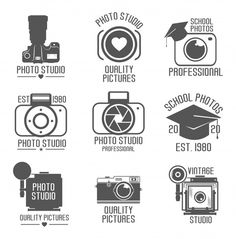 vintage photography logos and emblems