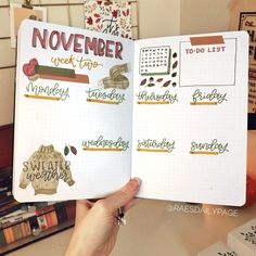 Fall Bullet Journal Theme, November Weekly Spread Bullet Journal, November Bullet Journal Theme, Thanksgiving Bullet Journal, November Stickers, Bujo 2023, November Bullet Journal, Bullet Journal October, Bullet Journal Contents