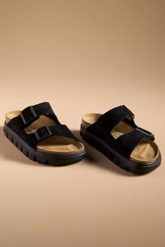 Papillio by Birkenstock Arizona Sport Sandals | Anthropologie Birkenstock Colors, Vegan Sandals, Chunky Sandals, Birkenstock Sandals, Buckle Sandals, Engraved Logo, Sport Sandals, Birkenstock Arizona, Fall Style