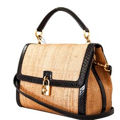 Designer: Dolce & Gabbana Features A Detachable And Adjustable Shoulder Strap; Turn-Pull Lock Closure; Inside Pocket; Logo-Engraved Gold-Tone Metal Detailing. Color: Beige Raffia, Black Python Trim, And Brown Leopard Print Lining Measures: 11.5" X 9.8" X 6" With 32.5" Strap Drop Material: 78% Python, 8% Lambskin, 7% Raffia, 7% Cotton Condition: New With Tags & Dust Bag Made In Italy Authenticity Guaranteed Fast Shipping: Ships Same Day From Austin, Tx, If Purchased By 2 Pm Ct Black Python, Bag Model, Pocket Logo, Raffia Bag, Metal Engraving, Brown Leopard, Shoulder Purse, Austin Tx, Inside Pocket