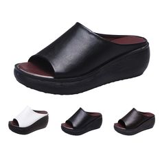 PRICES MAY VARY. 💘👞【 Comfortable Walking Wedge Sandals for Women 】 Fashion womens slides sandals are designed in a sport trendy style. Womens slides sandals open toe design upper is made of vegan leather. Premium arches thick sole materials brings comfiest feeling in casual. 💘👞【 Orthotic Wedge Sandals for Women with Arch Support 】 Womens slider sandals are must haves and reduces back and heel. Orthotic sandals for women will improve your gait and lessen foot issues like plantar fasciitis. 💘 Orthopedic Sandals, Womens Slides Sandals, Slider Sandals, Slides For Women, Comfortable Wedges, Leather Sandals Women, Womens Slides, Platform Heel, Sandals For Women