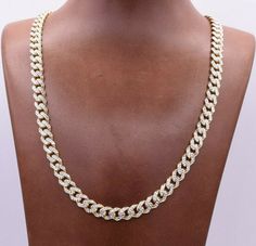 "7.5mm Miami Cuban Royal Chain Necklace Diamond Cut Real 10K Yellow White Gold * Metal : Real 10K Yellow Gold (Properly Stamped, 10K) * Condition : Brand New * Finish : Polished * Avg Weight : 18.80 grams (20\" Version) 0.94 grams per inch * Length : Selectable * Width : 5/16\" = 7.5mm * Clasp/Bail : Box Clasp All of our items are brand new and are shipped with a gift box." Royal Chain, 14k Yellow Gold Necklace, Solid Gold Necklace, Miami Cuban, Gold Necklace Set, Necklace Diamond, Necklace Ideas, White Gold Necklaces, Box Clasp